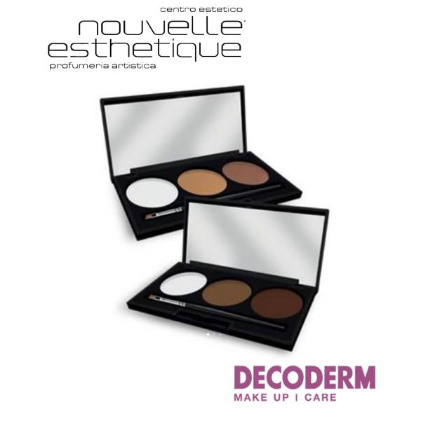 DECODERM MAKE UP SCULPT AND FIX BROW PALETTE COLORE 01 BLOND-BURN Cosmesi Trattamento viso Make Up Occhi Ciglia DC100