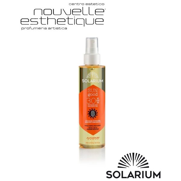 SOLARIUM SUN GOOD OLIO SOLARE EFFETTO NUDO SPF30 VISO E CORPO 200ML Trattamento Viso Corpo Abbronzante Doposole Crema Solare Solari SLR015