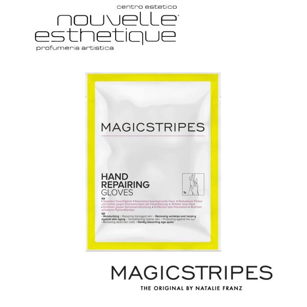 MAGICSTRIPES HAND REPAIRING GLOVES 1 PAIR CURA DELLE MANI 1 PAIO DI GUANTI Trattamento MANI bellezza cosmesi MS013